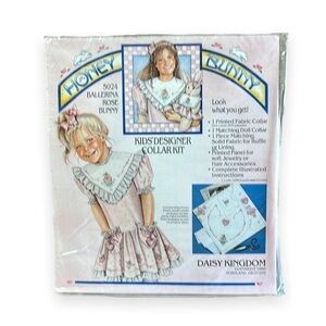 1988 Honey Bunny Kids Designer Collar Kit Daisy Kingdom Ballerina Rose 5024 NEW